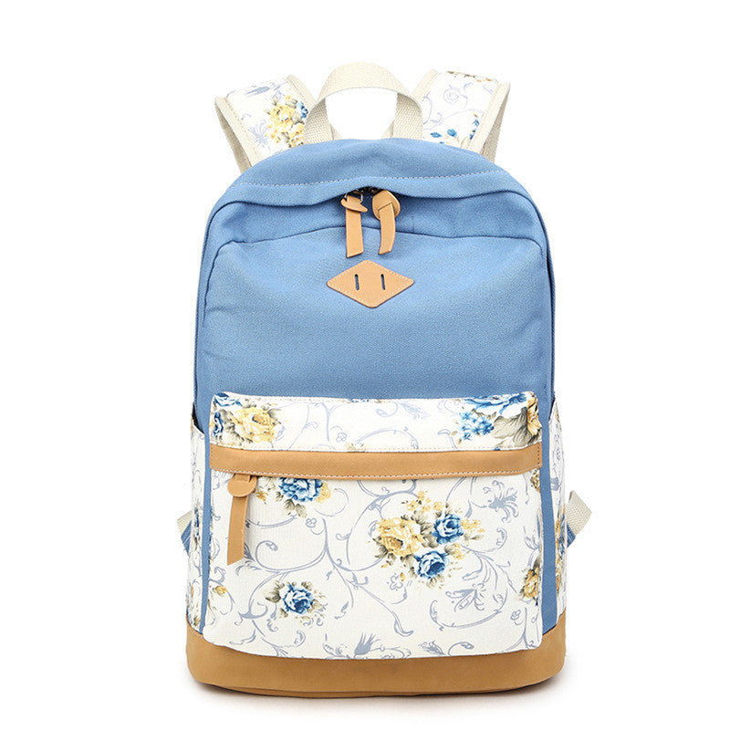 Floral Splicing Casual School Backpack Travel Bag - Meet Yours Fashion - 7