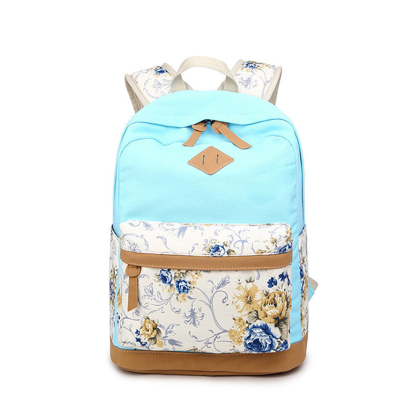 Floral Splicing Casual School Backpack Travel Bag - Meet Yours Fashion - 6