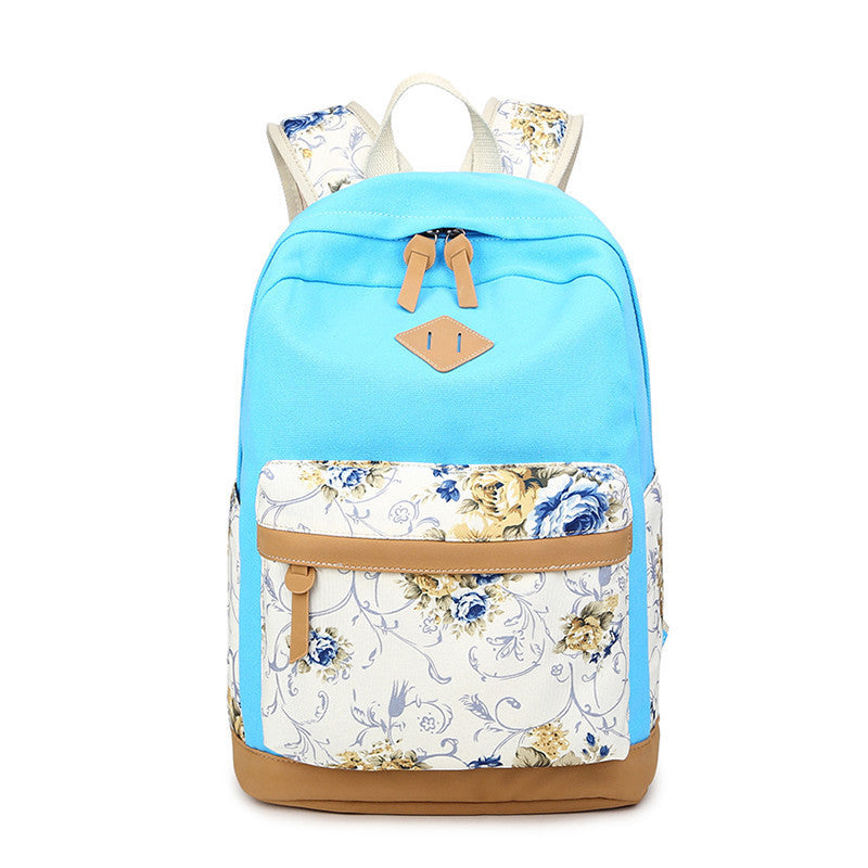 Floral Splicing Casual School Backpack Travel Bag - Meet Yours Fashion - 8