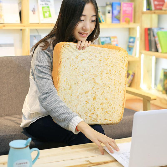 Simulation Bread Cushion Toast Slice Ass Office Cushion Lovely Sleeping Pillow Student Thickened Plush Cushion Pet Sleeping Cushion