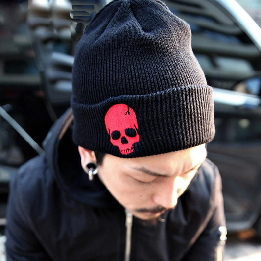 Punk Skeleton Knitted Hat Men's And Women's Warm Hip Hop Pullover Hat