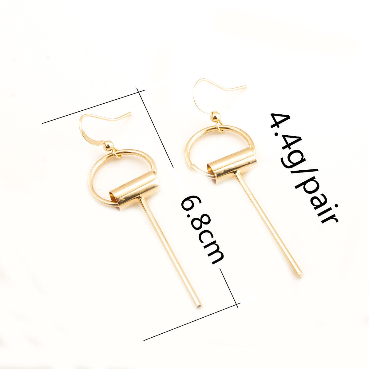 Beautiful Strip Tassel Of Brass Earrings