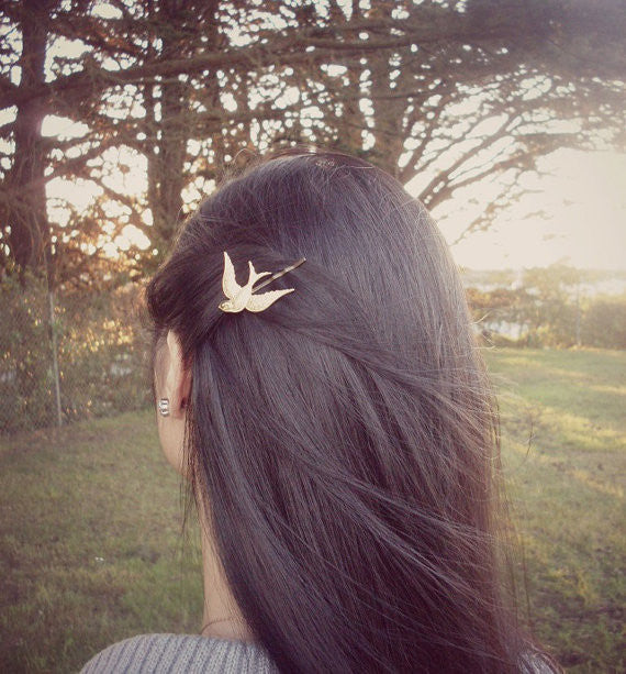 Cute Metal Swallow Women's Hairpin