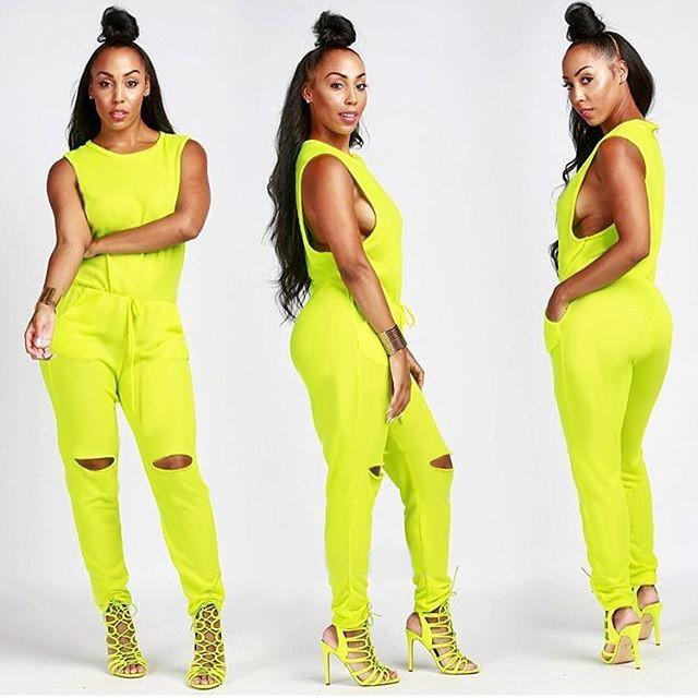 Backless Sexy Scoop Bandage Hollow Out Jumpsuits - Meet Yours Fashion - 5
