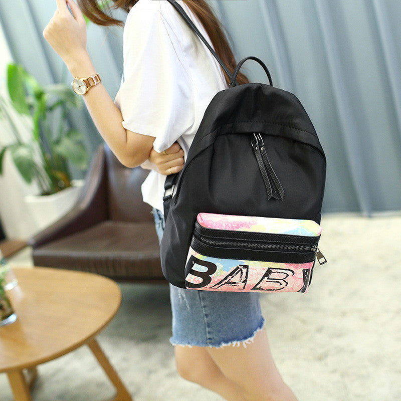 Letter Floral Print Fashion PU Backpack - Meet Yours Fashion - 4