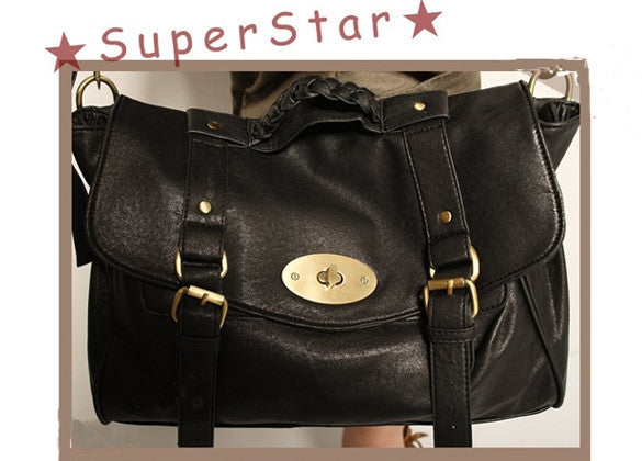 Handbag Spike Shoulder Bag Tote Handle with Magnetic Button - Meet Yours Fashion - 3