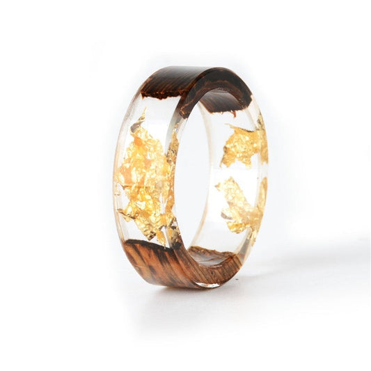 Wooden Resin Colorful Fashion Leo Ring