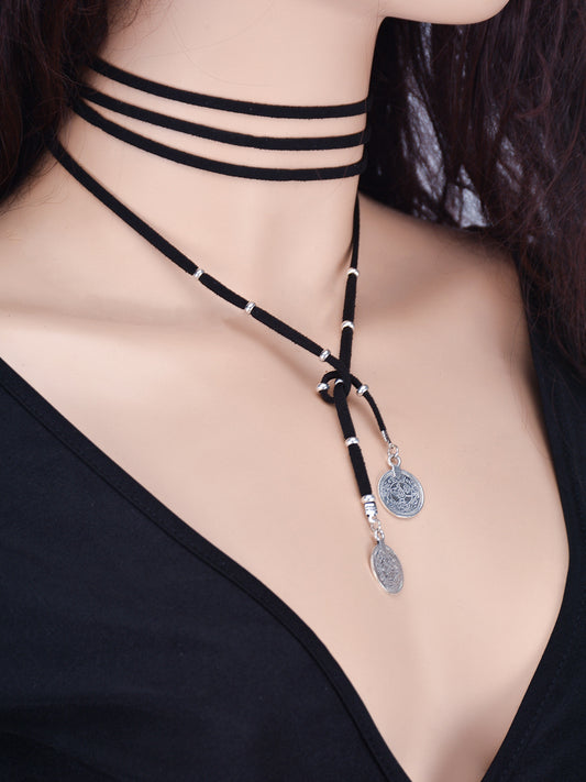 Fashion Lint Coin Tassel Necklace