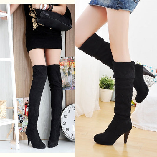 Women's Shoes Over the Knee Thigh Stretchy High Heels Boots