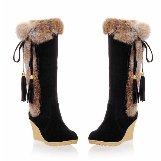 Autumn And Winter Frosted  Thicken Fur Snow Boots