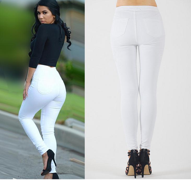 Elastic Slim Straight Casual Skinny High Waist Pants - Meet Yours Fashion - 5