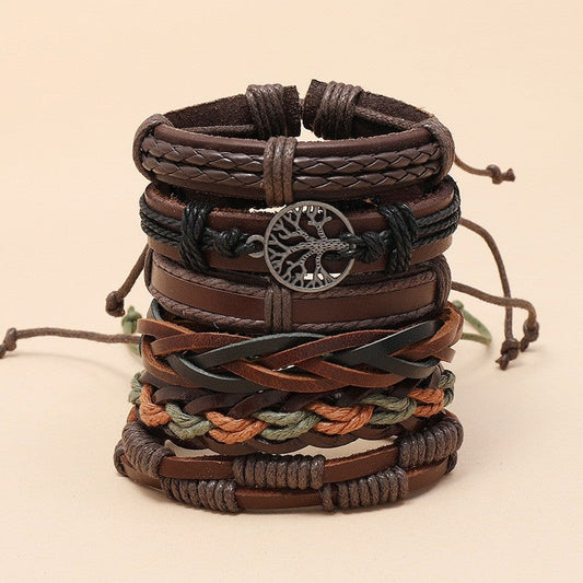 Handmade Braid Men's Bracelet Set