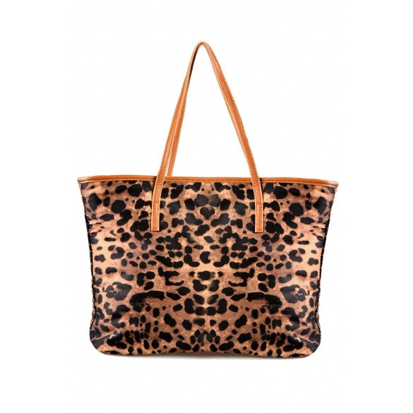 New Hot Leopard Grain Print PU Leather Women Handbag Tote Bag Shoulder Bag Purse