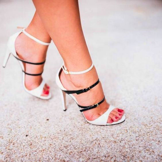Simple Style Straps Open Toe High Stiletto High Heel Sandals