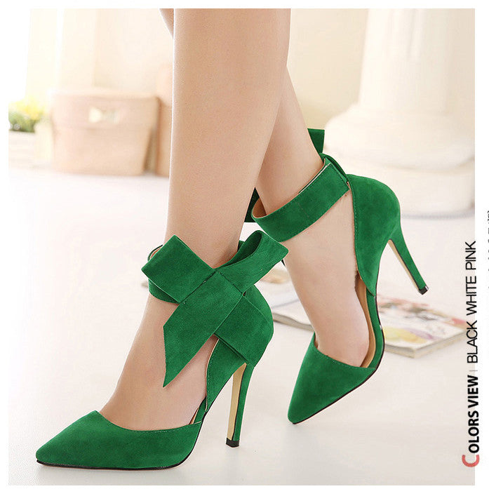 Charming Removable Big Bow High Heel Heels Shoes - Meet Yours Fashion - 19