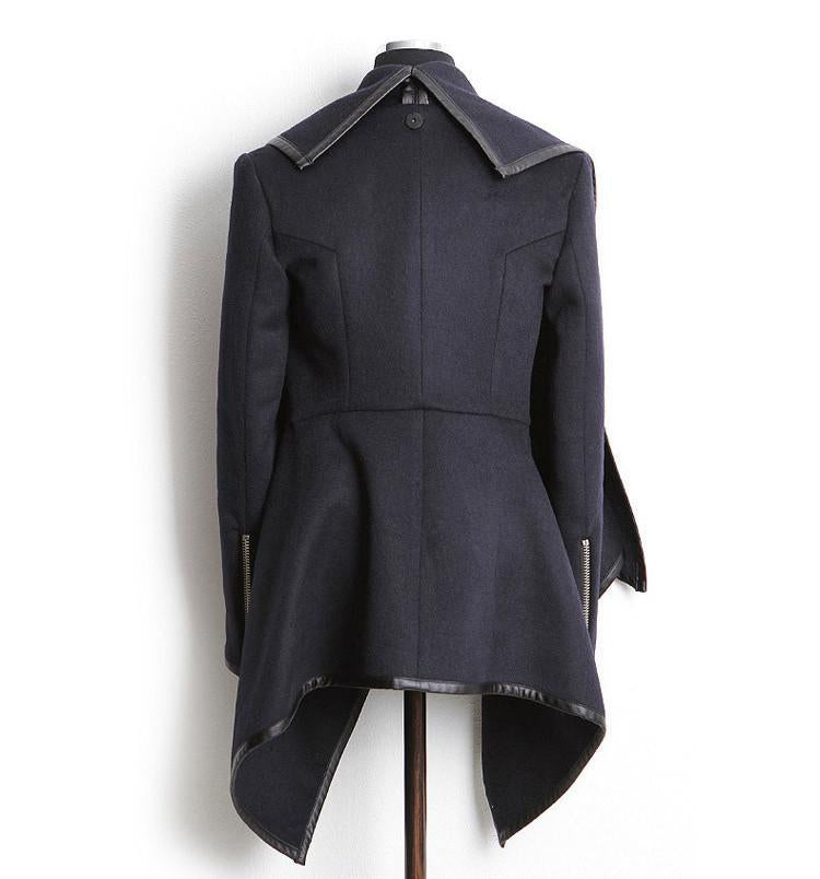 Long Irregular Thickening Woolen Overcoat - Meet Yours Fashion - 14