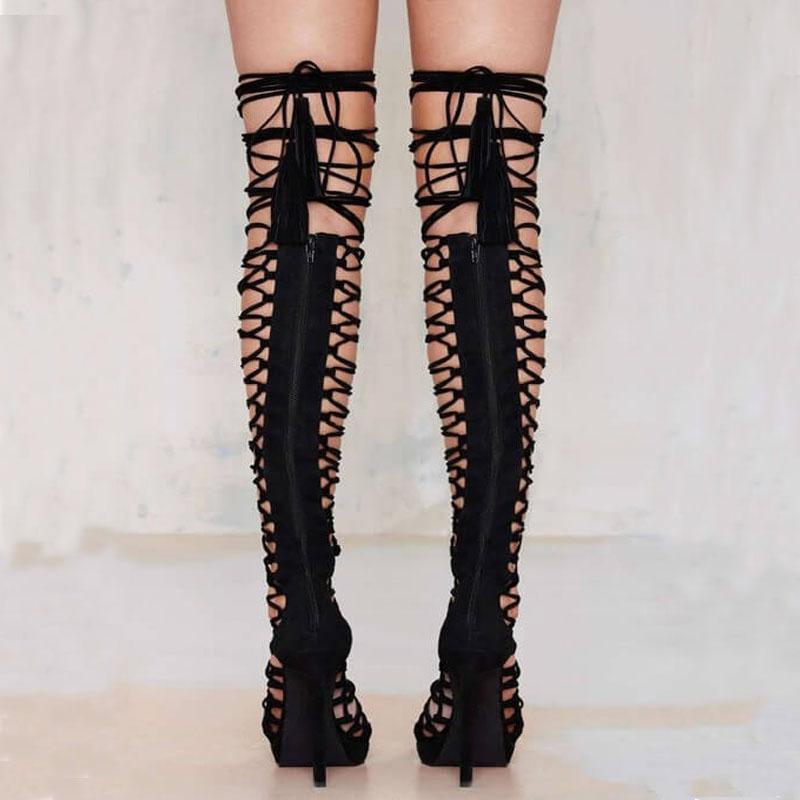 High Heel Boot Pointed Toe Sandals