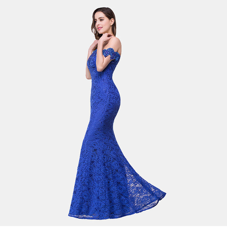 Off Shoulder Mermaid Long Party Prom Dress