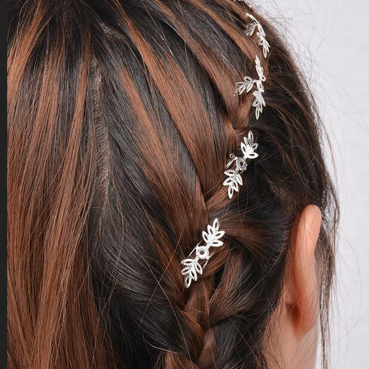 5 Pieces Beautiful Snowflake Lady's Hair Clips