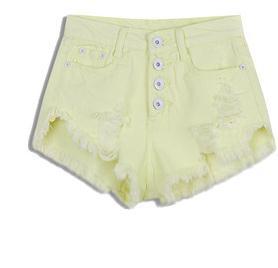 Buttons Ripped High Waist Tassel Club Shorts - Meet Yours Fashion - 11