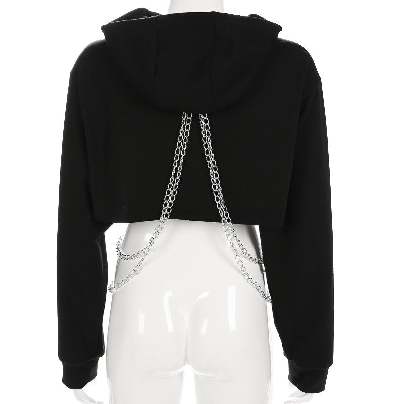 Cool Pullover Drawstring Cropped Hoodies