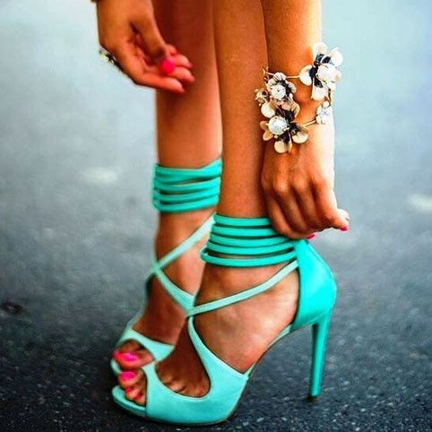 Candy Color Straps Peep Toe Stiletto High Heel Sandals
