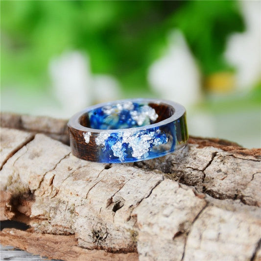 Wooden Resin Colorful Taurus Ring