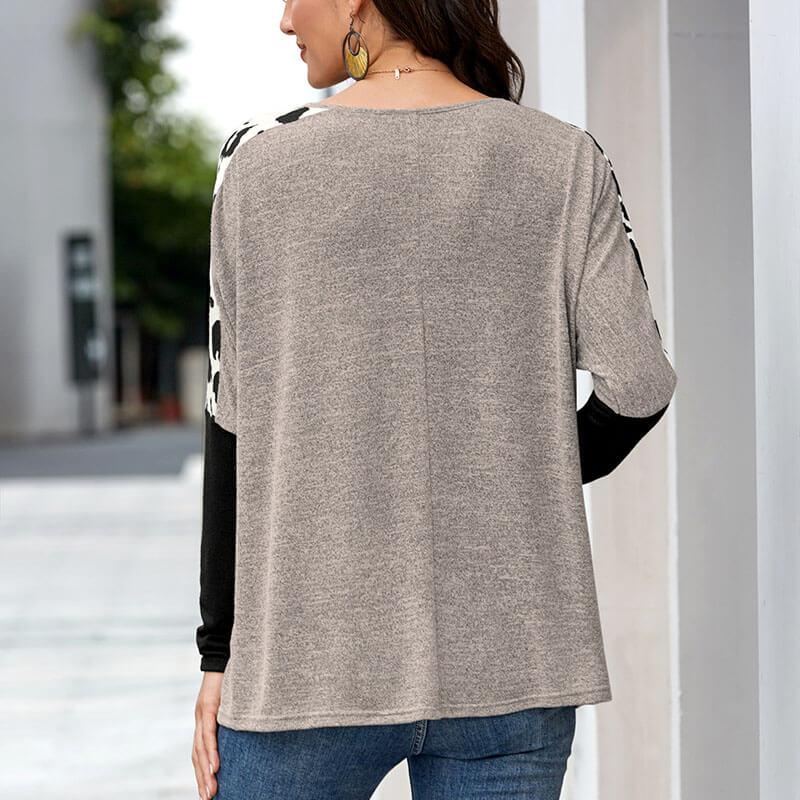 Patchwork With Pocket Pullover Top