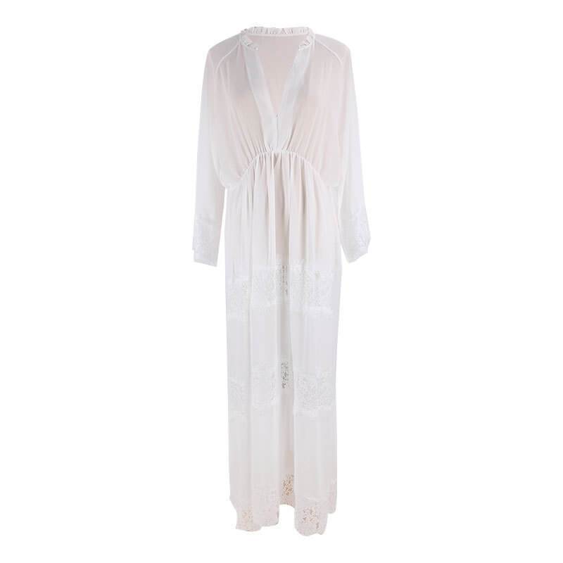 Retro See Through Lace Cover Up Dress