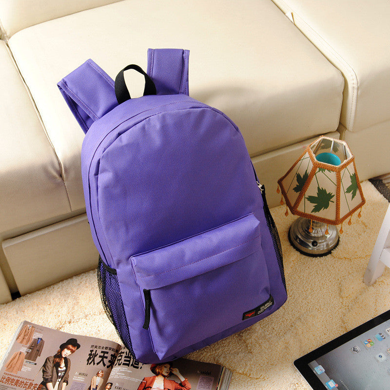 Pure Color Korean Style Flexo Backpack - Meet Yours Fashion - 7