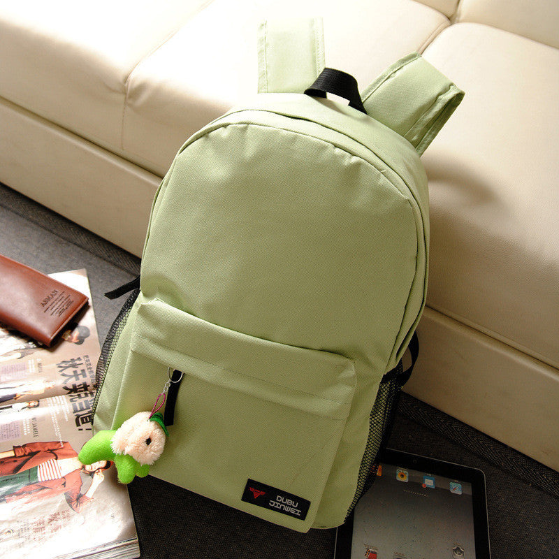 Pure Color Korean Style Flexo Backpack - Meet Yours Fashion - 9