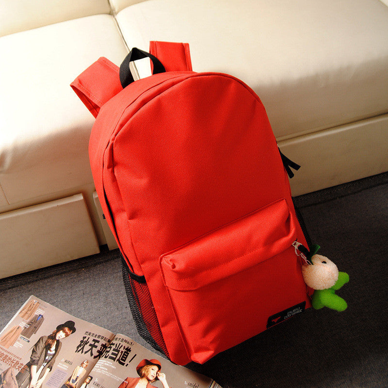 Pure Color Korean Style Flexo Backpack - Meet Yours Fashion - 2