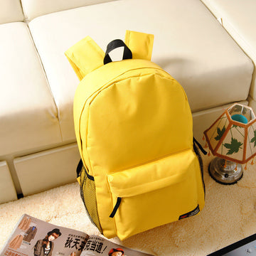 Pure Color Korean Style Flexo Backpack - Meet Yours Fashion - 1