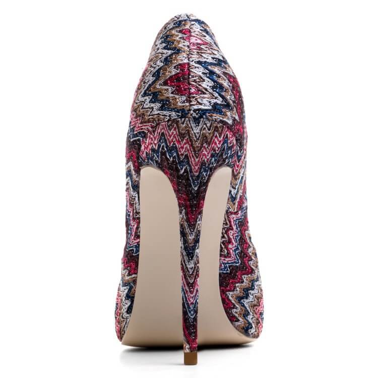 Summer Print Pointed Toe High Heel Ankle Boots
