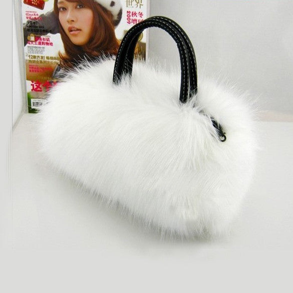 Winter Mini Lovely Fur Leather Handbag Shoulder Bag