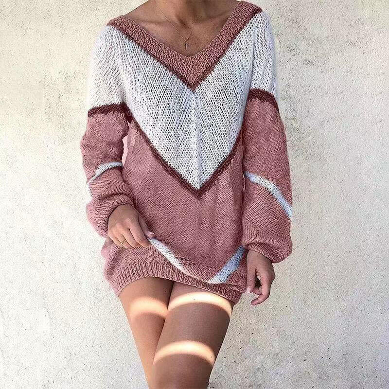 Fashion Patchwork Pullover Sweater
