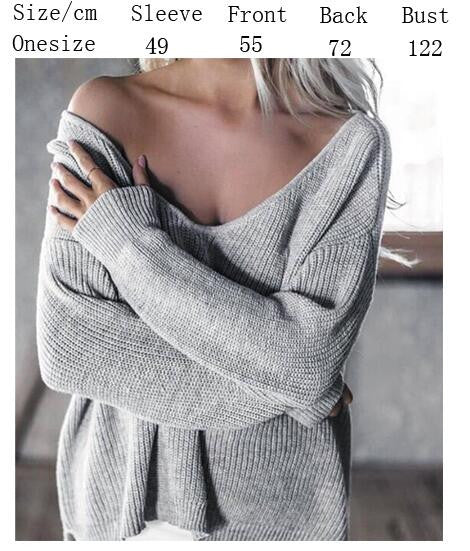 Sexy V-Neck Loose BF Irregular Sweater