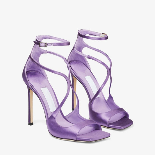 Summer Fairy Fashion Lavender Open-Toe High Heel Sandals (Heel Height11cm)