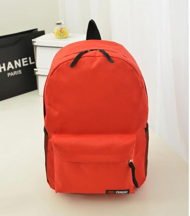 Pure Color Korean Style Casual Backpack School Travel Bag - Meet Yours Fashion - 9
