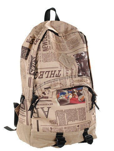 Scrawl Print Unique Backpack Cool Travel School Bag