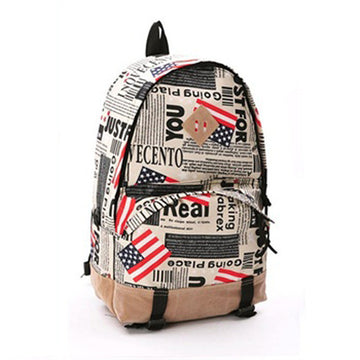 Scrawl Print Unique Backpack Cool Travel School Bag - Meet Yours Fashion - 1