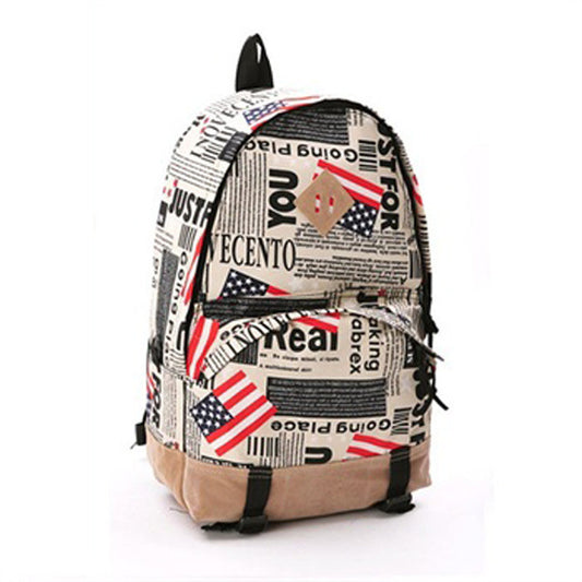 Scrawl Print Unique Backpack Cool Travel School Bag