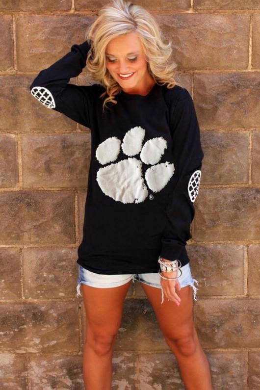 Clearance Bear's-Paw Print Long Sleeves Blouse