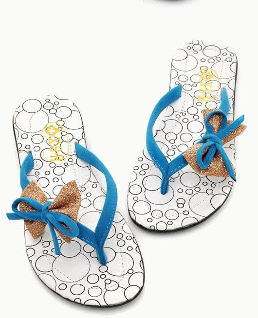Bowknot Slippers Flat Flip-Flops Sandals