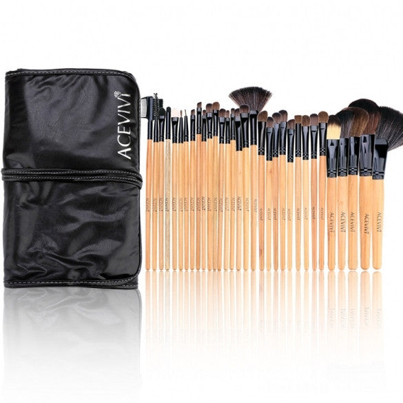 Acevivi New Fashion Professional 32pcs Soft Cosmetic Tool Makeup Brush Set Kit With Pouch