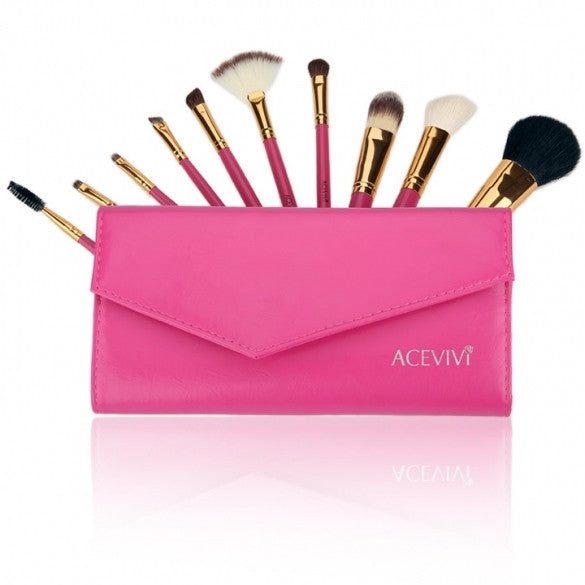 New Fashion Professional 10pcs Soft Cosmetic Tool Makeup Brush Set Kit
