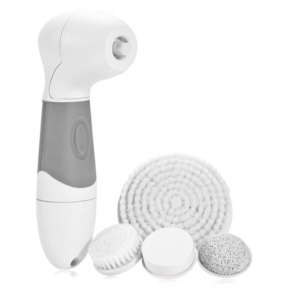 Acevivi 4 In 1 Waterproof Electric Cleaning Brush Set Ultra Brush Cleanser Scrub Bath Body Face Facial Cleaning Brush Kit