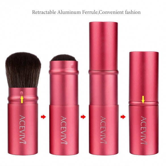 Acevivi Retractable Kabuki Brush Concealer Foundation Blush Face Powder Bronzer Makeup Brushes