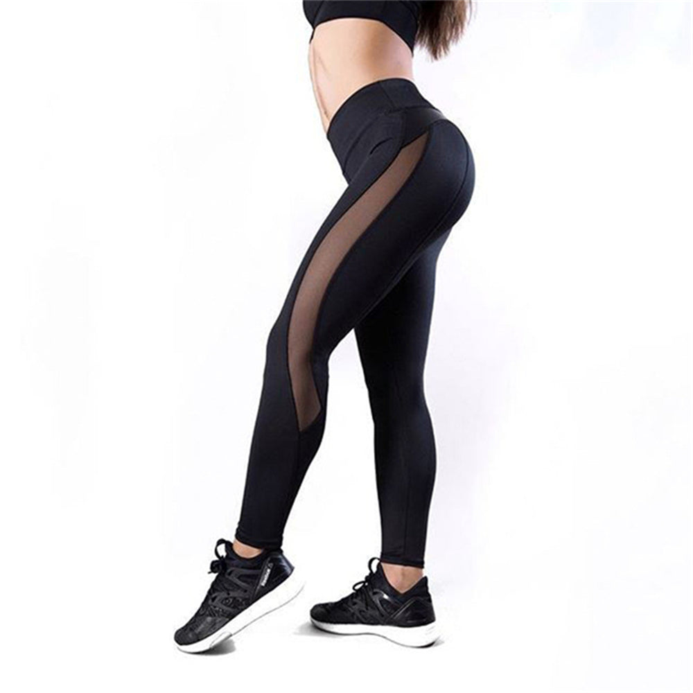 Sexy High Waist Skinny Stretch See Through Jogger Pants