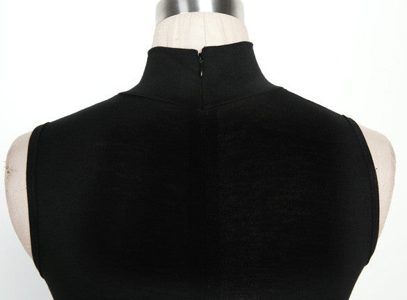Black Irregular Long Bodycon Club Dress - MeetYoursFashion - 6